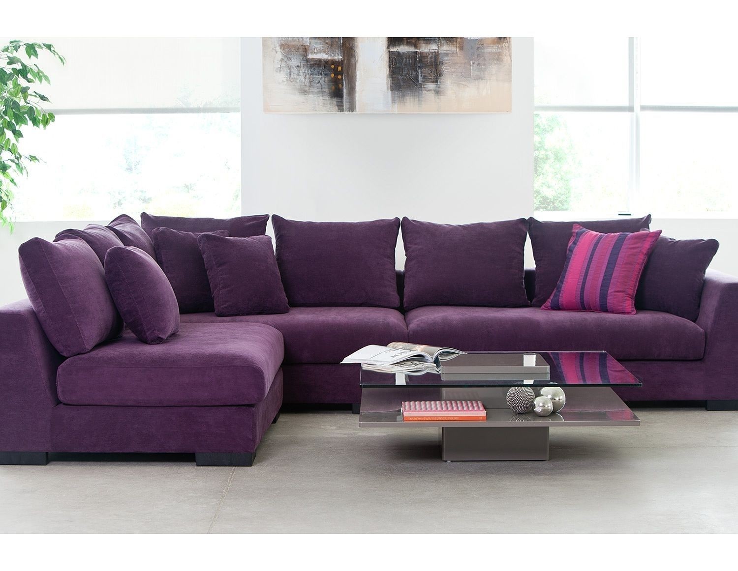Deep purple sectional sofas purple living room purple