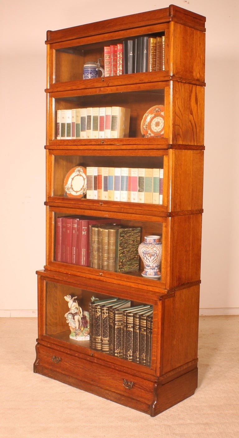 English stacking bookcase in oak 5 large elements starting 1