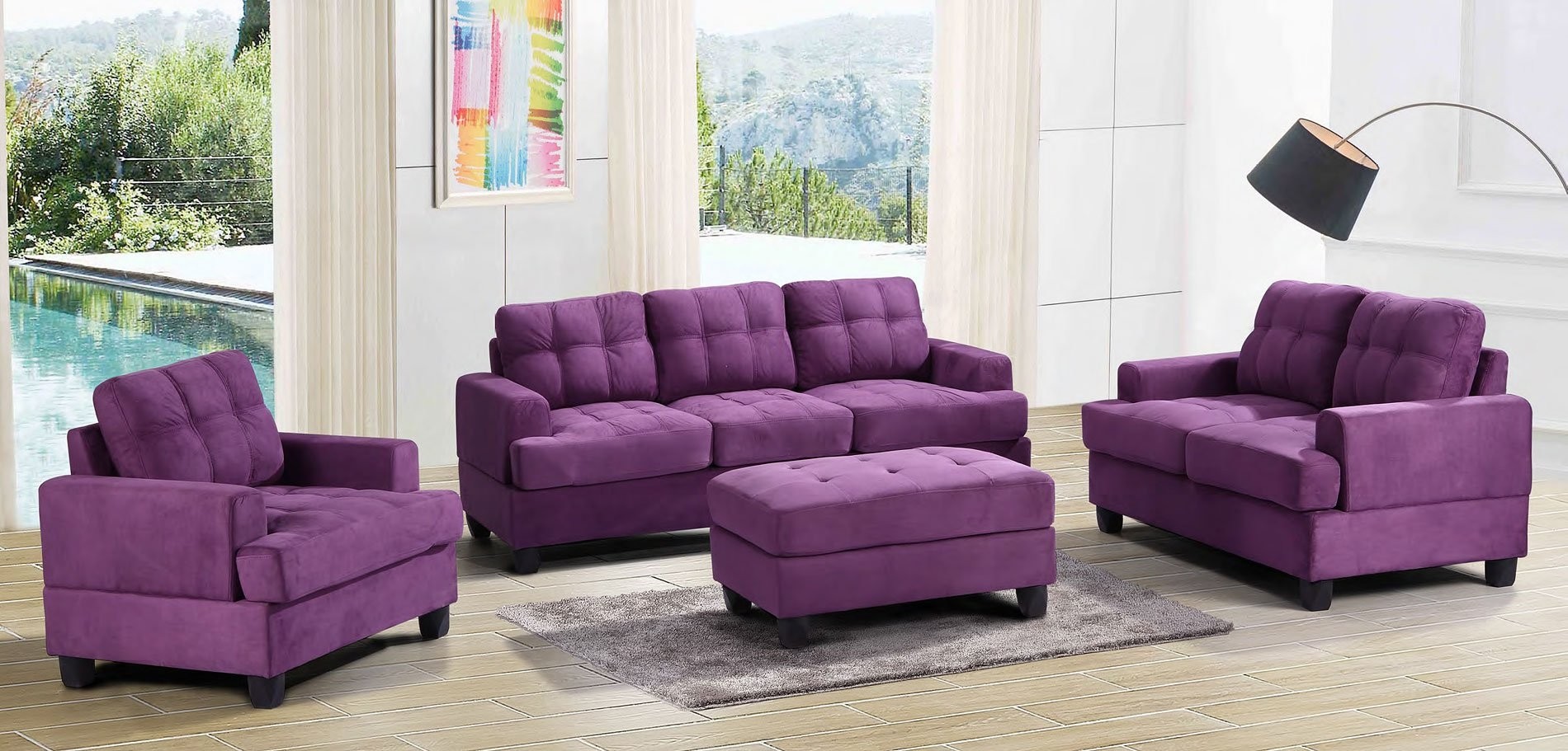 G517 living room set purple living room sets living