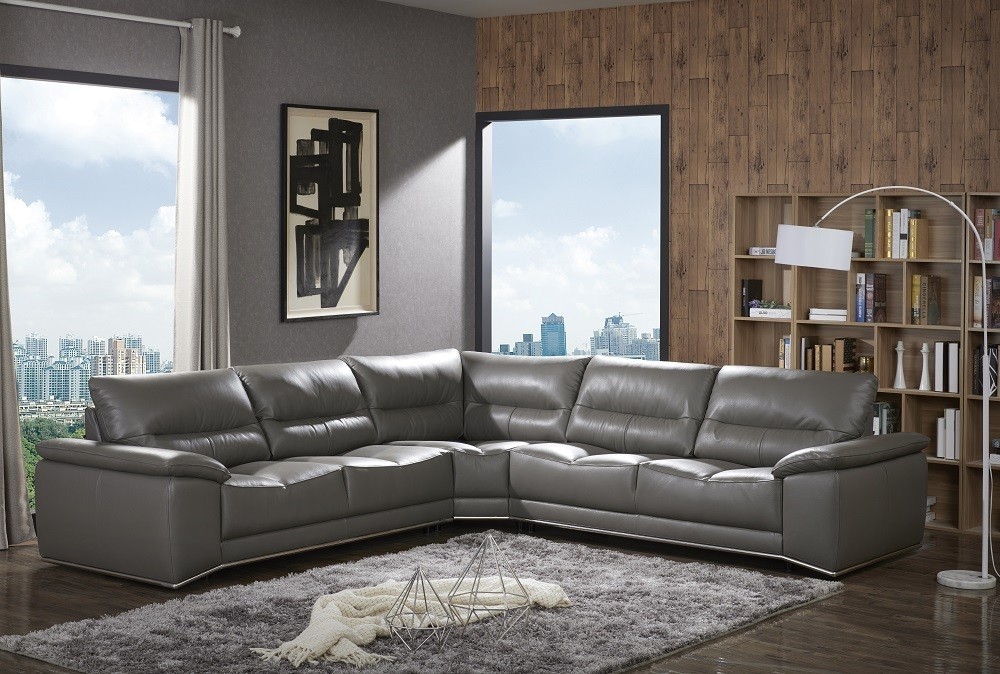 Graceful leather corner sectional sofa chula vista