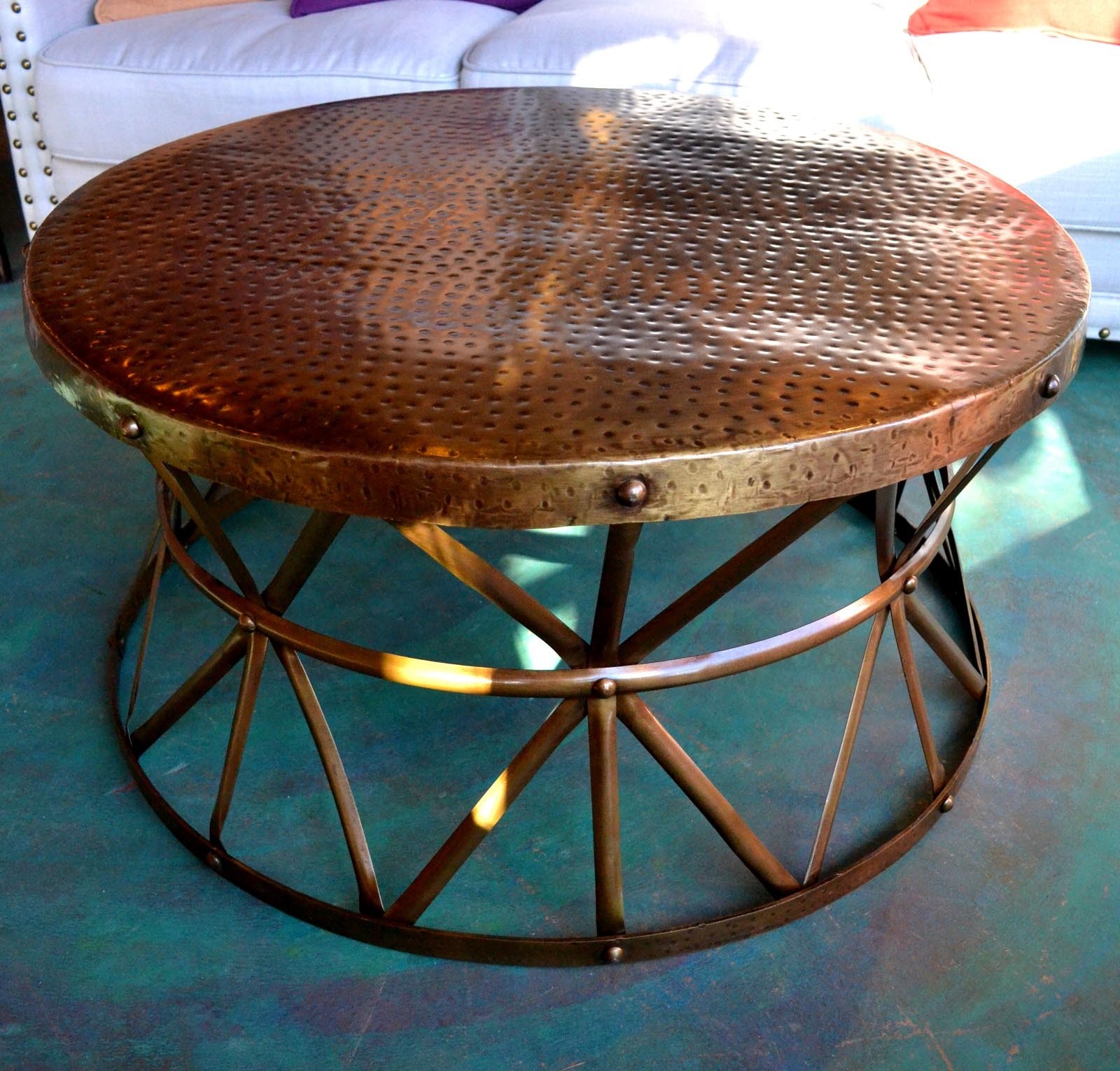Hammered copper coffee table coffee table design ideas
