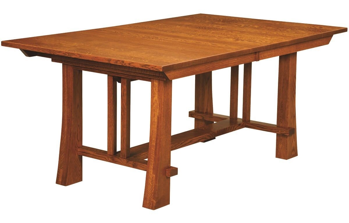 Harding craftsman style trestle table countryside amish