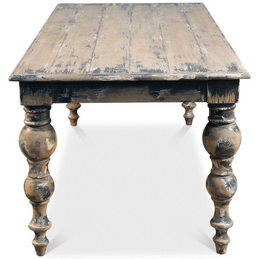 Hartland distressed rustic dining table belle escape