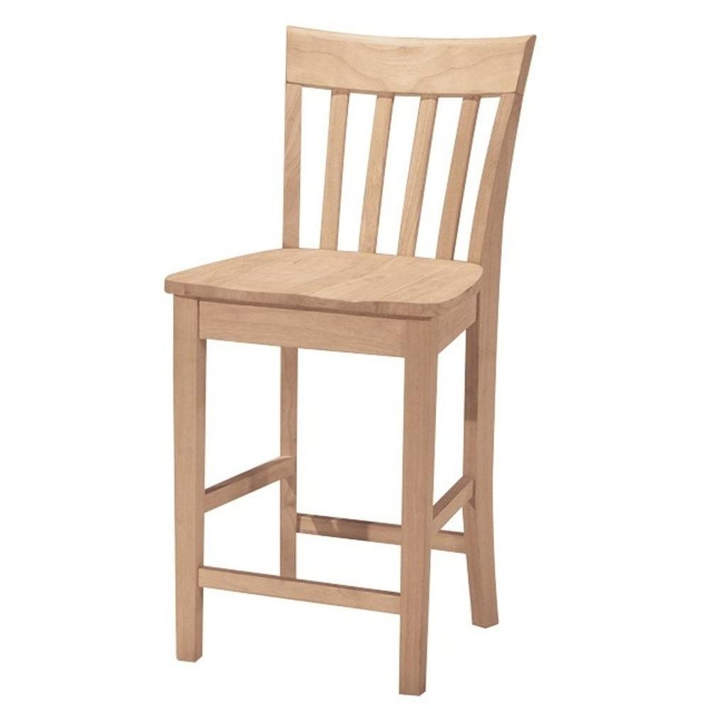 International concepts 24 in unfinished wood bar stool s
