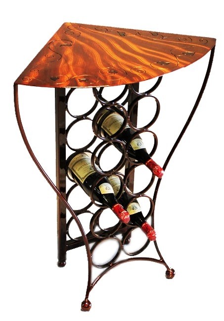 Iron chinchilla balaton corner wine table by iron