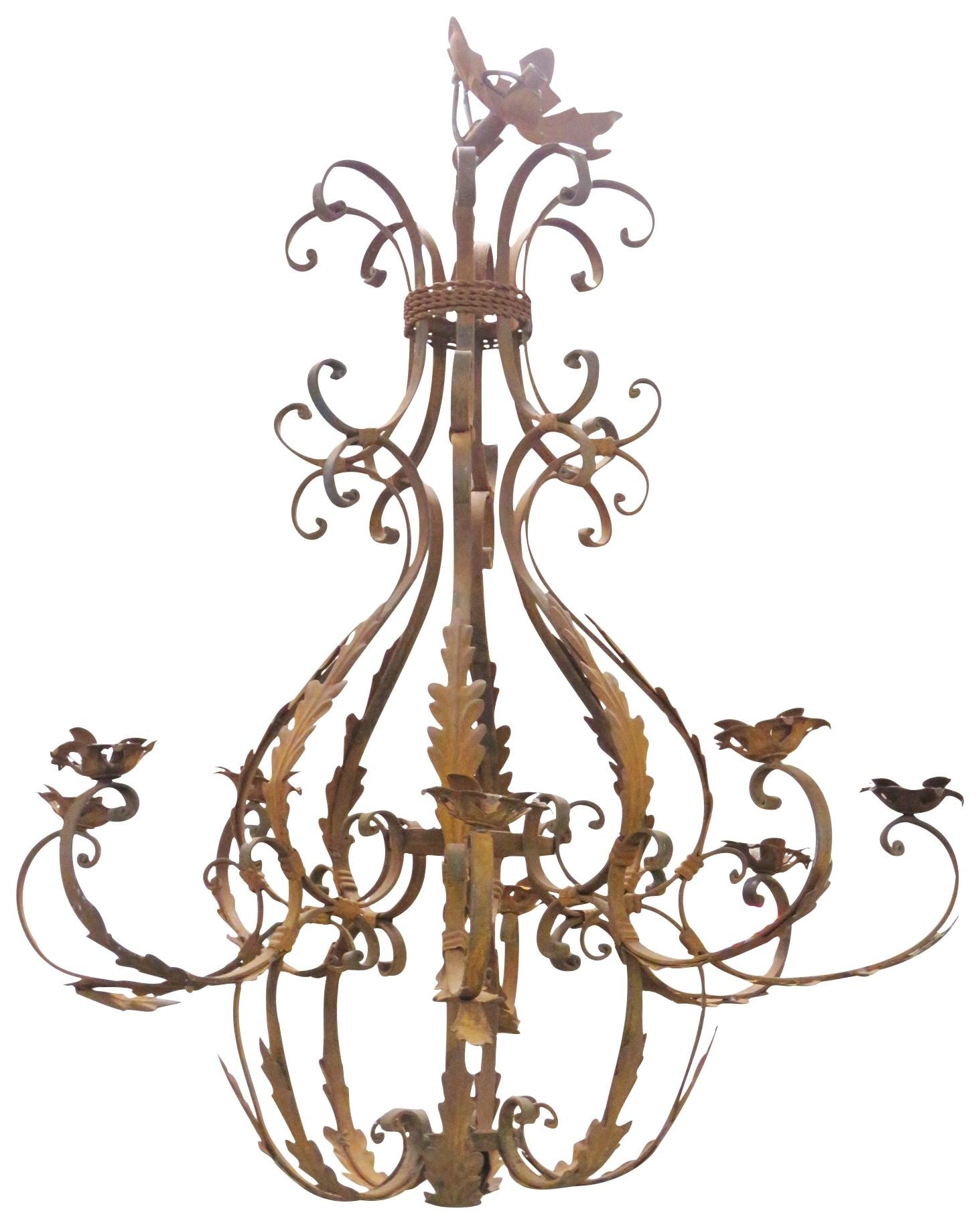 Italian style metal chandelier chairish