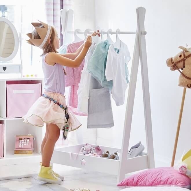 Kids dress up centres clothes rails dress up storage