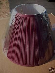 Large pleated fabric lampshade burgundy lamp shade new 10