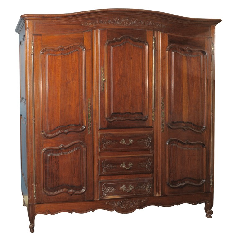 Large three door mahogany armoire for sale