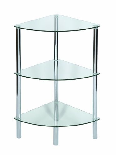 Levv 3 tier glass corner shelving unit clear shopstyle