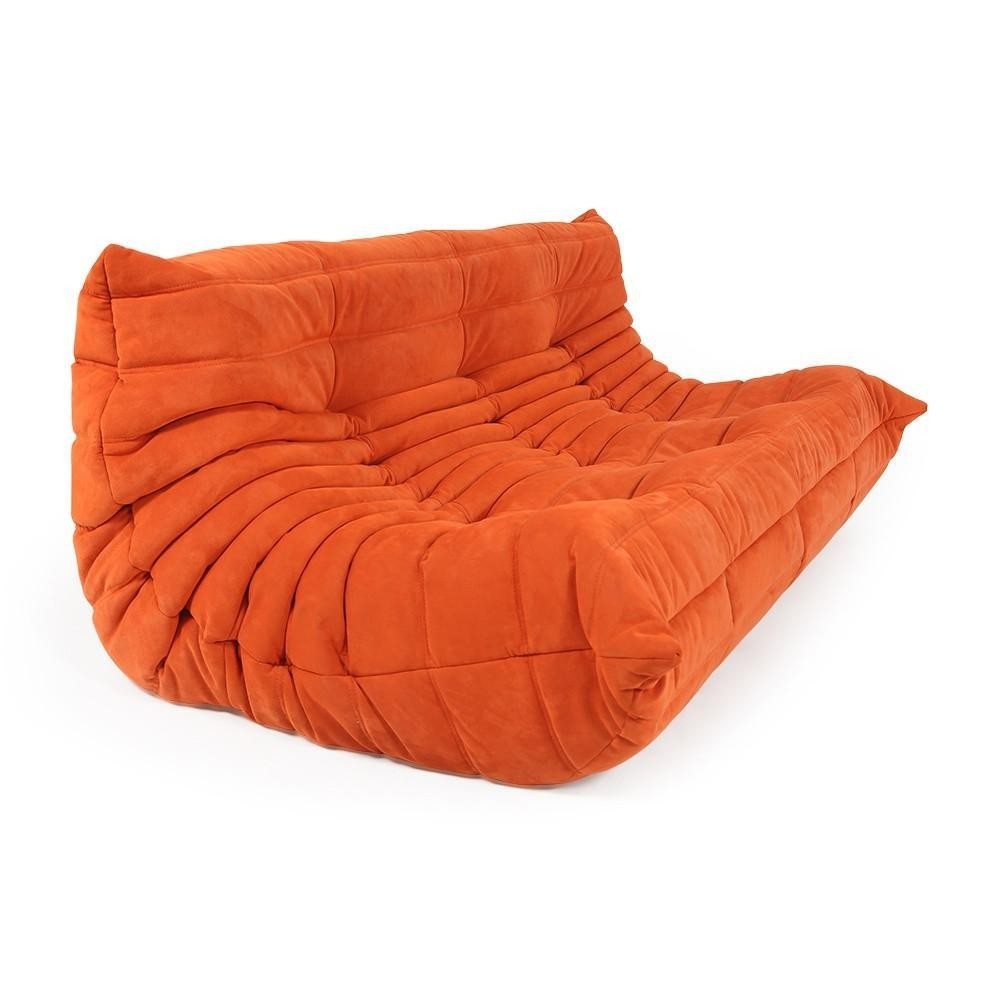 Ligne roset orange togo sofa without arms modernica props 1