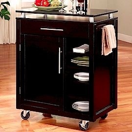 Microwave stands with storage modern style kitchen cart