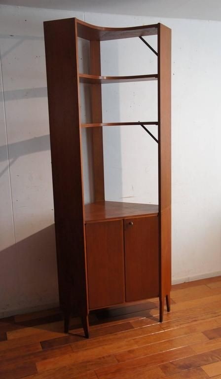 Mid century modern scandinavian design corner cabinet 2
