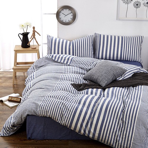 Modern striped bedding set lux comfy bedding