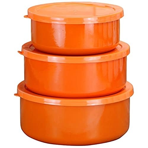 Orange kitchen canisters 9