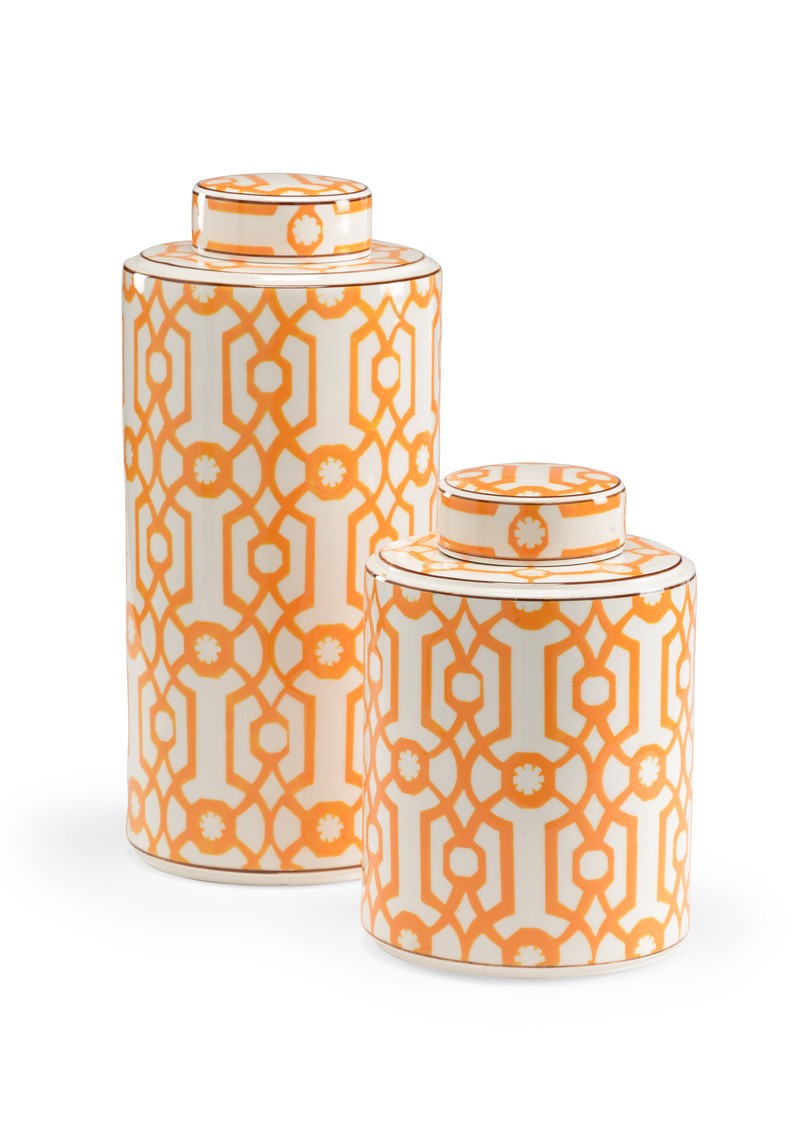 Orange white kitchen canisters decorative canisters