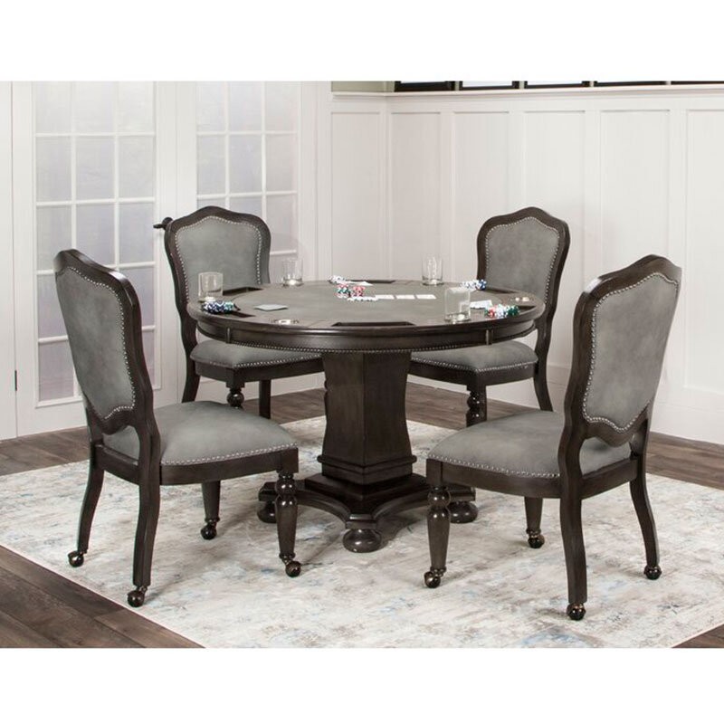 Oroville reversible flip top poker table 48 inch 7