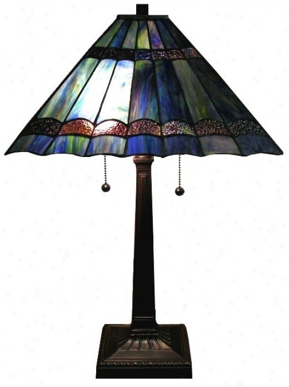 Passion purple blue mission tiffany style table lamp