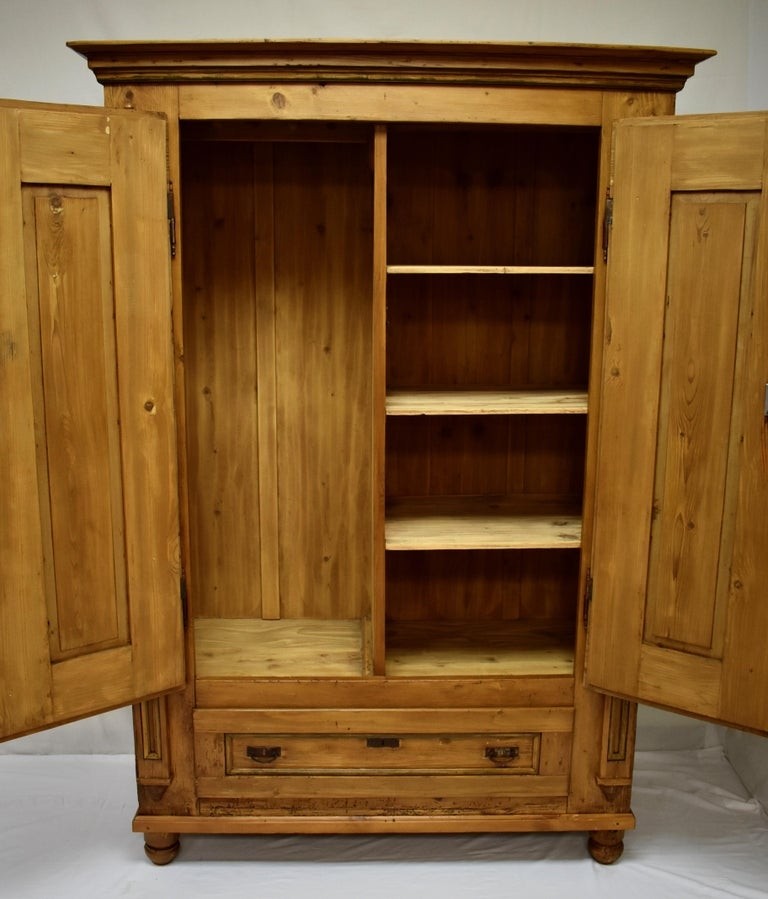 Pine two door armoire for sale at 1stdibs