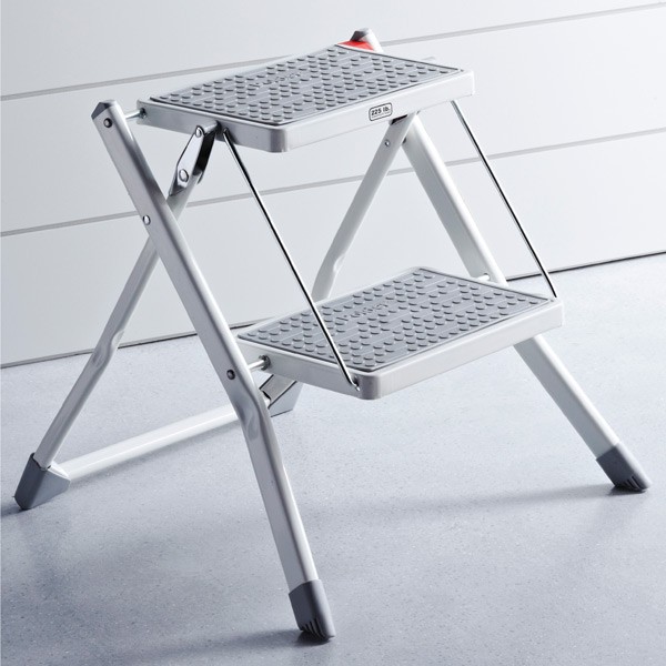 Polder slim folding step stool the container store