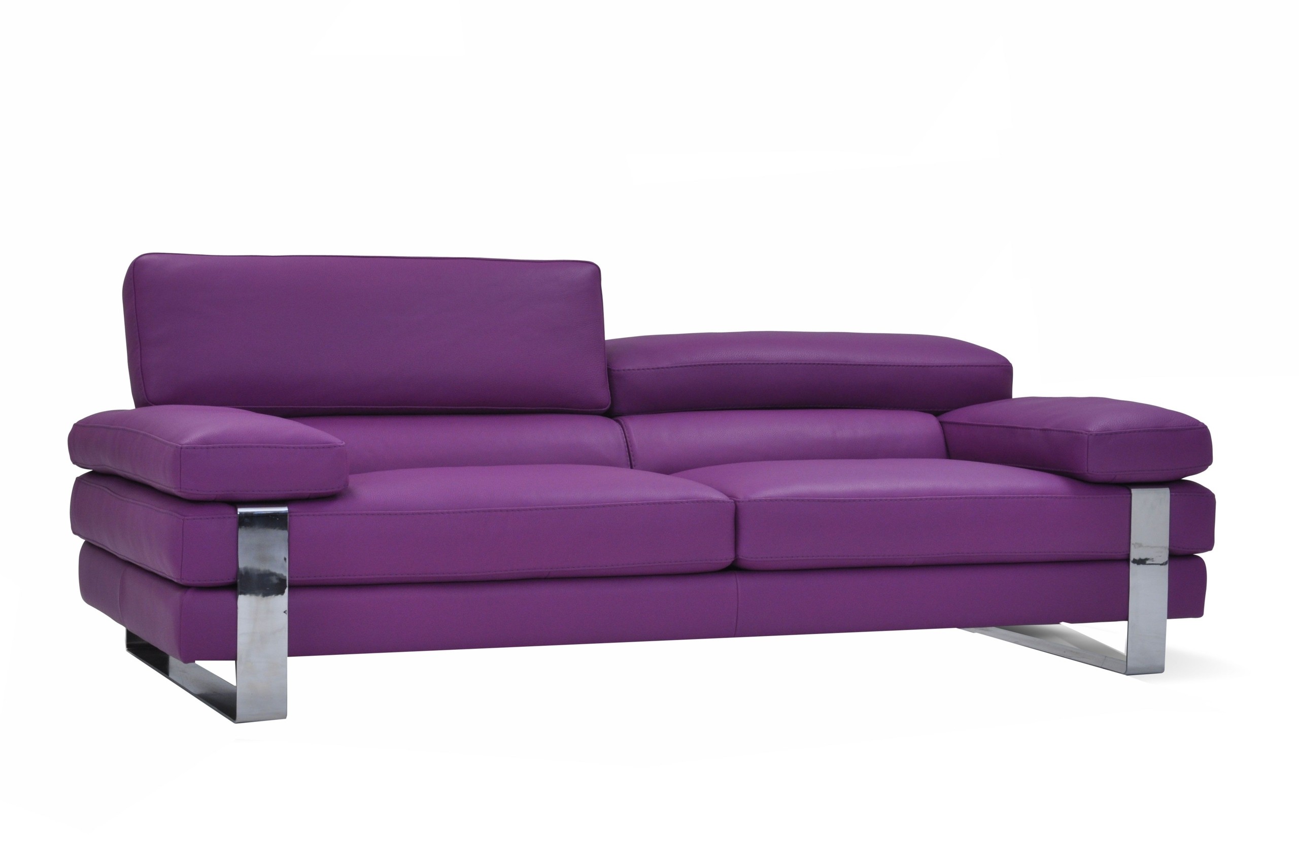 Purple leather sofa made in italy furniture toronto