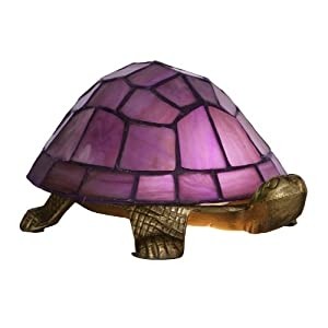 Purple tiffany tortoise table lamp amazon co uk lighting