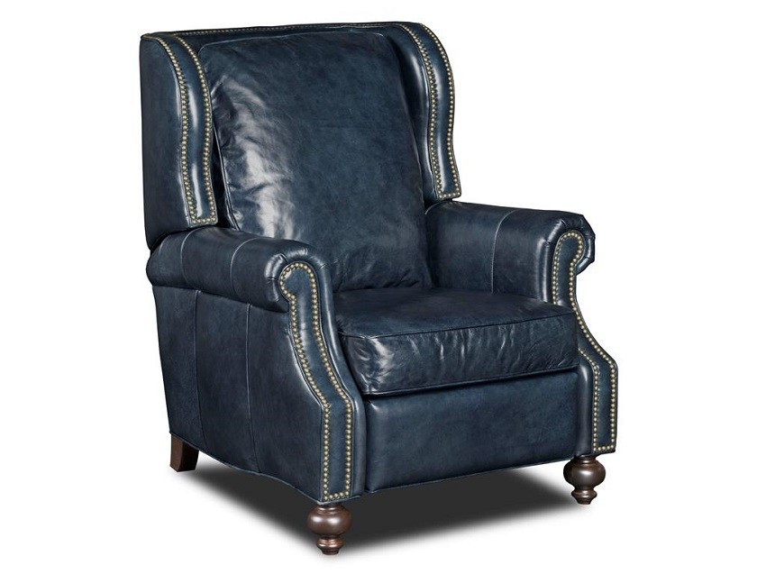 Quick ship balmoral maurice leather recliner
