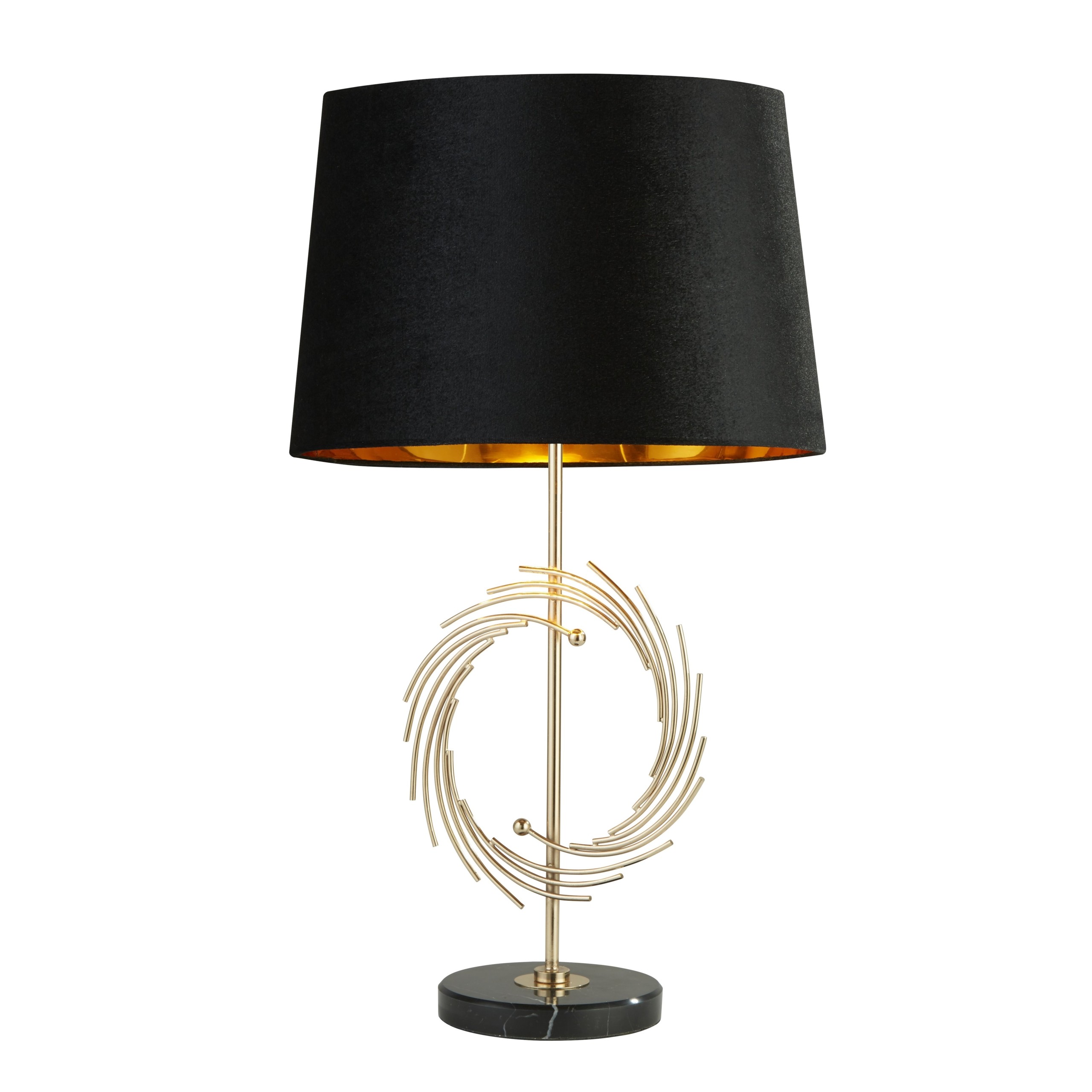 Searchlight 5310go fringe roman table lamp with marble