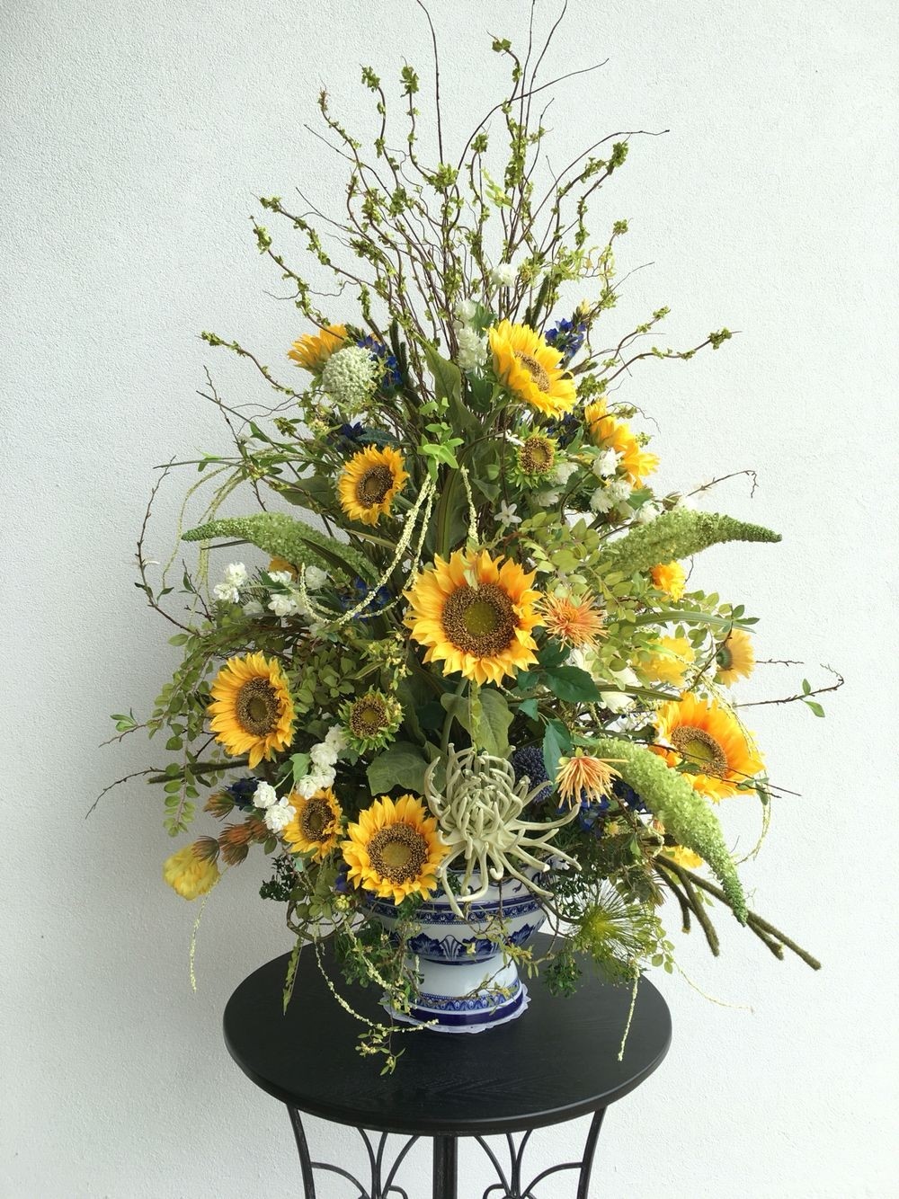Silk sunflower arrangement designed by arcadia floral