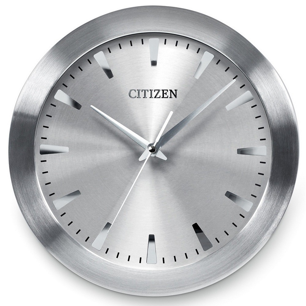 Silver 12 wall clock sweep second hand citizen clocks