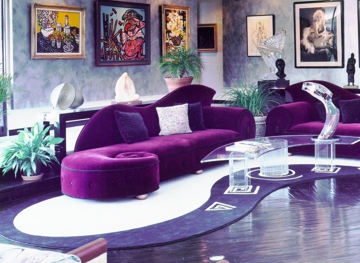 Silver living room purple home purple furniture