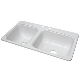 Sink fiberglass 33x19 white