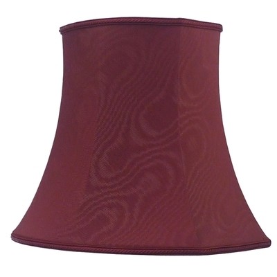 Square end oval lampshade burgundy moire imperial lighting