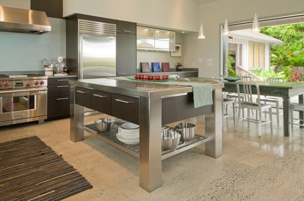 Stainless steel kitchen islands ideas and inspirations 2
