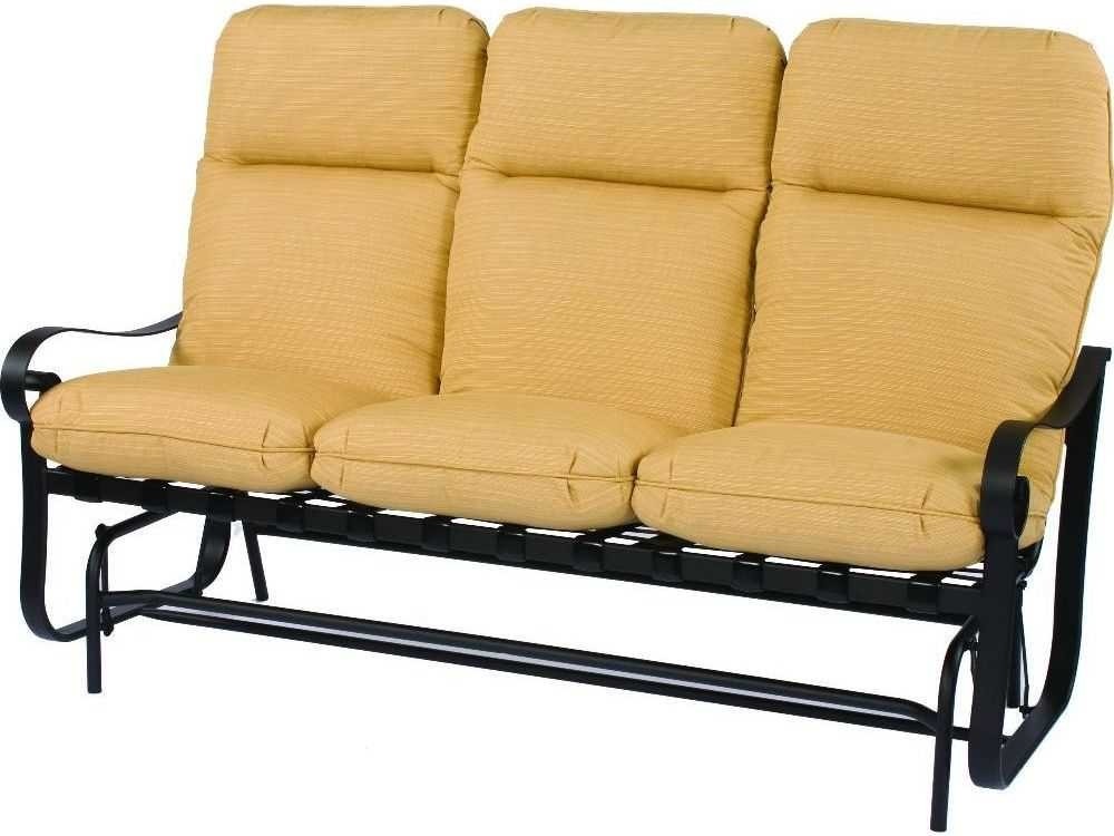 Suncoast orleans cushion cast aluminum glider sofa 8620