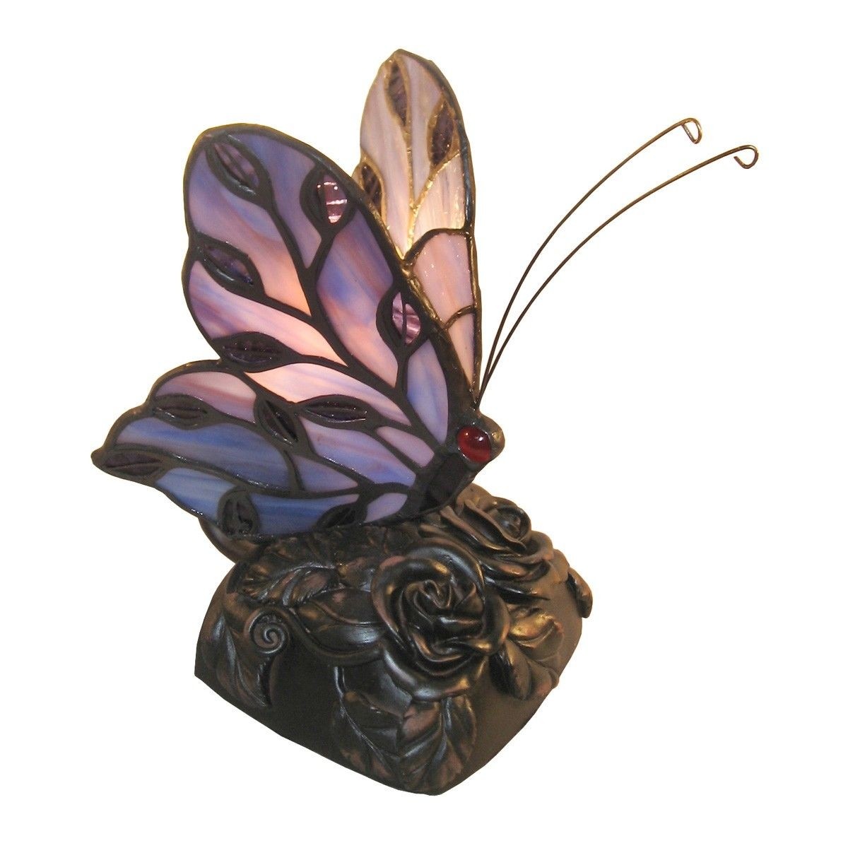 Tiffany style stained glass butterfly table lamp type b