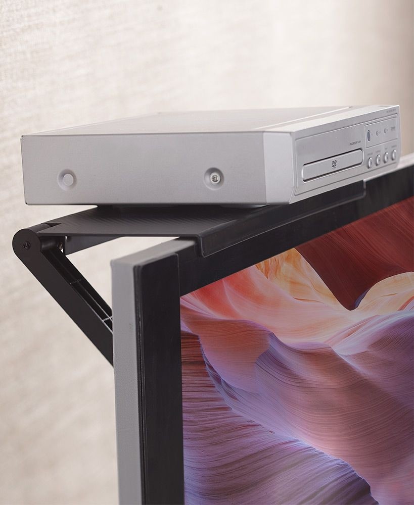 Tv and computer screen top shelf computer shelf