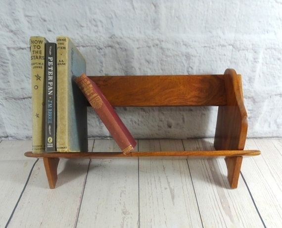 Vintage wooden bookshelf desk top book shelf carved book