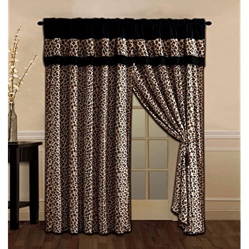 Window leopard print curtains