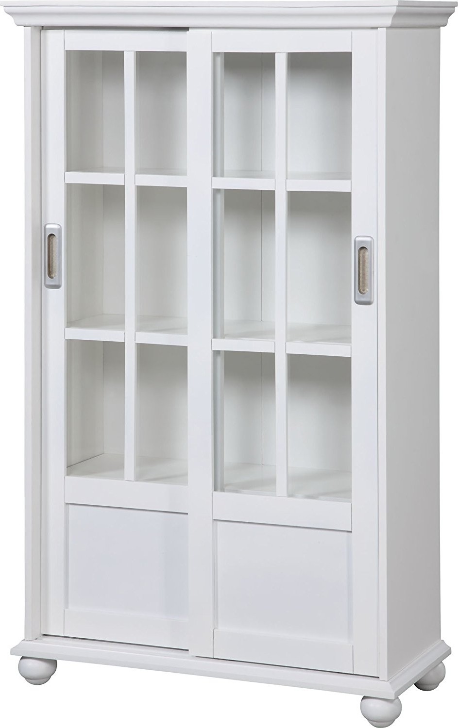 15 ideas of white bookcases with glass doors 3