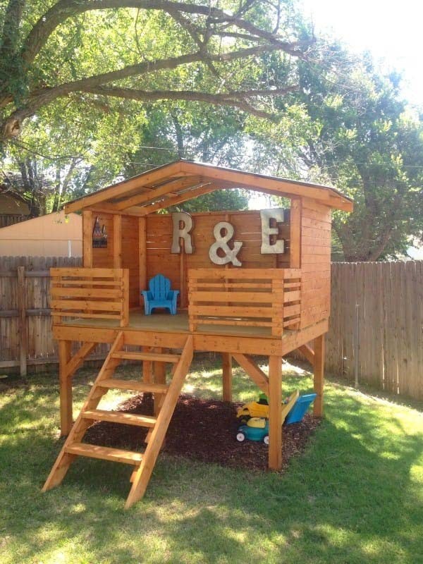 16 creative kids wooden playhouses designs for your yard 2