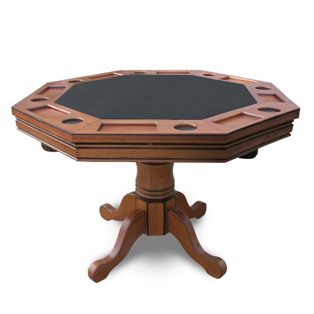 3 in 1 poker table w 4 chairs antique dark