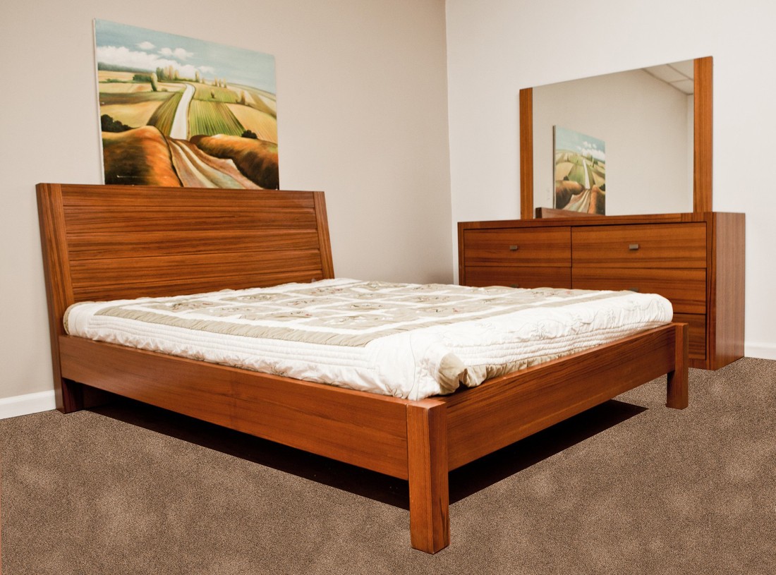Alpha teak bedroom furniture set by beverly hills