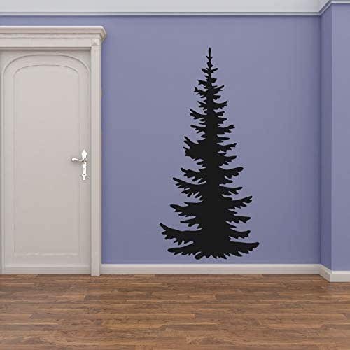 Amazon com tall skinny pine tree vinyl wall decal sticker
