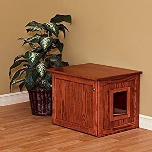 Amish made cat litter box enclosure solid 1