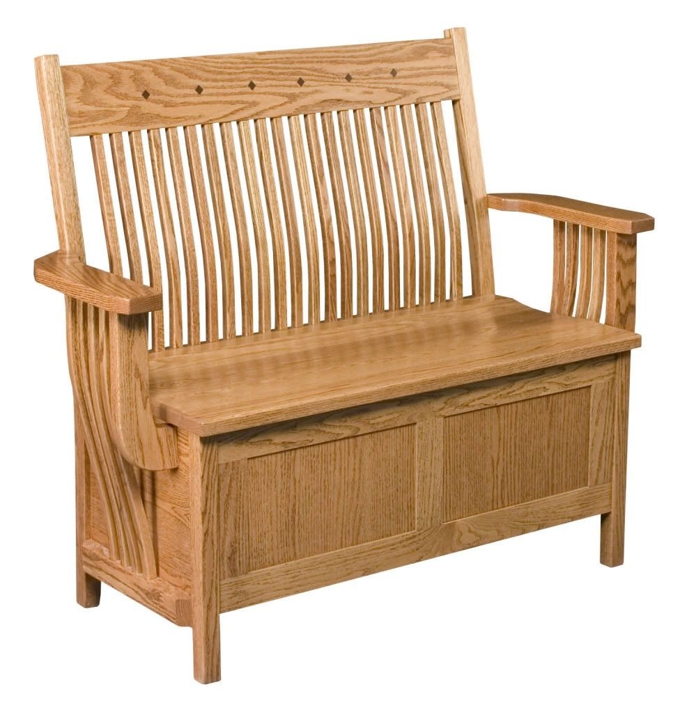 Amish oak bench wooden wood entry benches storage seat ebay