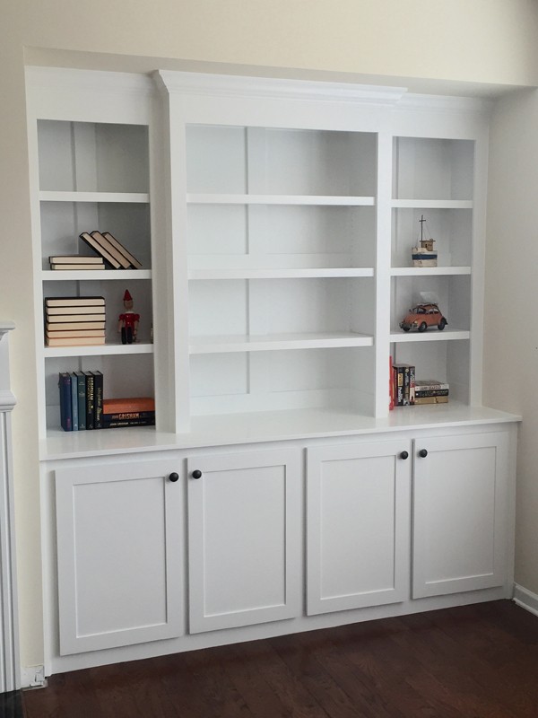 Ana white built in bookcase with lights diy projects