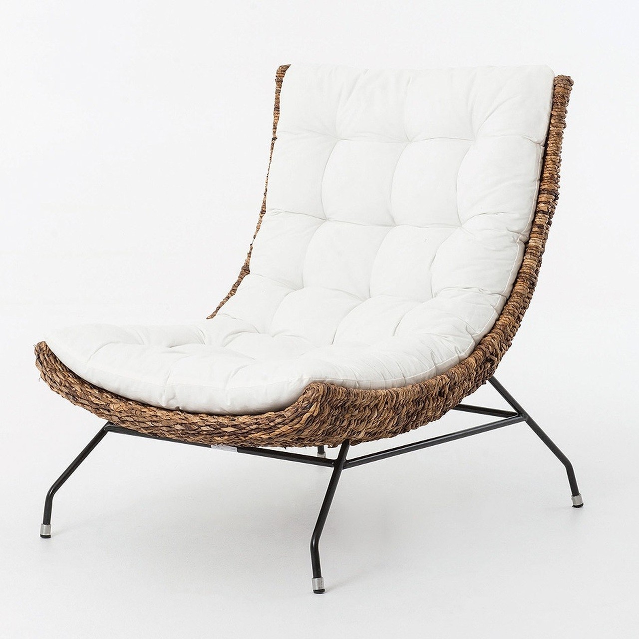 Banana leaf woven alik accent chair zin home