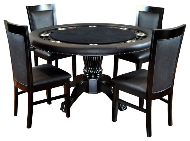 Bbo poker the nighthawk round poker table set with 4