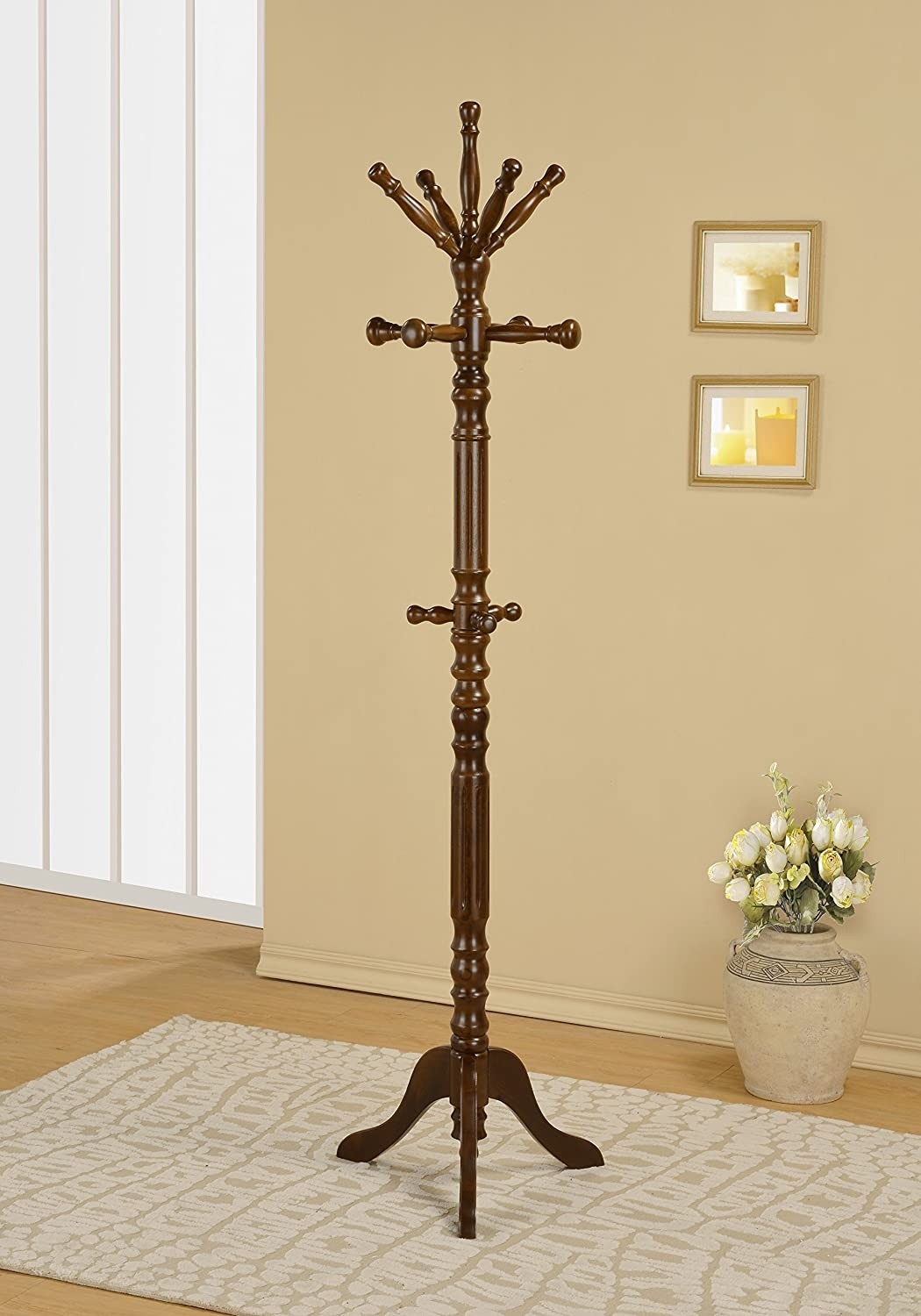 Best oak coat rack with spinning top home home